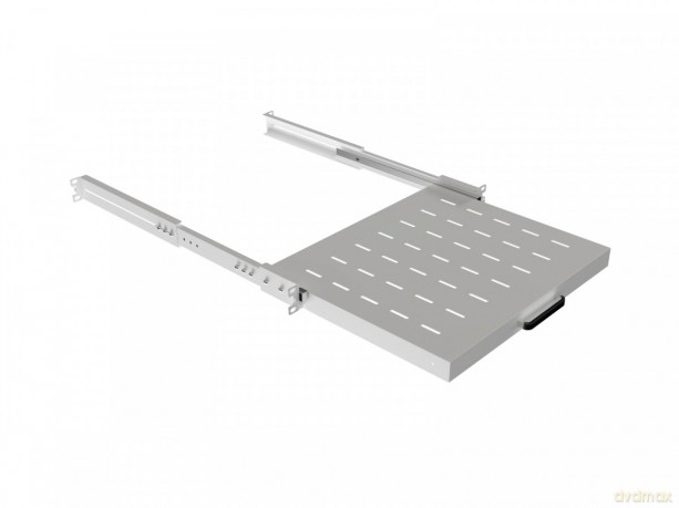 Półka wysuwana do szaf rack 19 cali 350mm szara