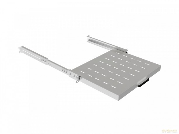 Półka wysuwana do szaf rack 19 cali 350mm szara