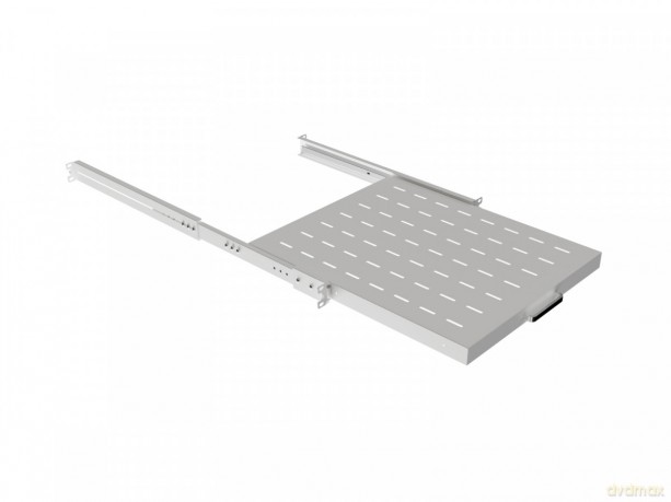 Półka wysuwana do szaf rack 19 cali 500mm szara