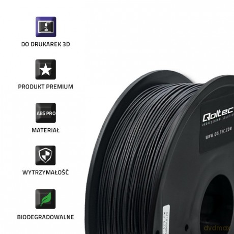 Profesjonalny filament do druku 3D | ABS PRO | 1.75mm | 1kg | Czarny