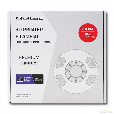 Profesjonalny filament do druku 3D | PLA PRO | 1.75mm | 1kg | Czerwony