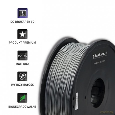 Profesjonalny filament do druku 3D | PLA PRO | 1kg | 1.75mm | Srebrny