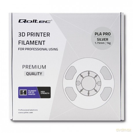 Profesjonalny filament do druku 3D | PLA PRO | 1kg | 1.75mm | Srebrny