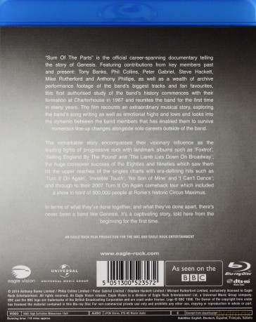 Genesis: Sum Of The Parts [Blu-Ray]