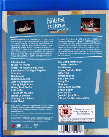 The Rolling Stones: From The Vault - Hampton Coliseum - Live In 1981 [Blu-Ray]