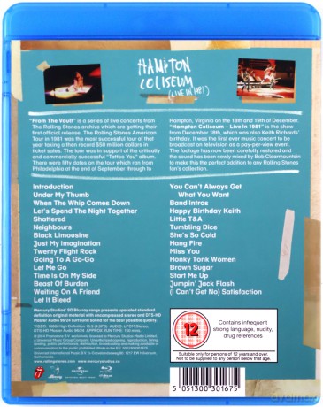 The Rolling Stones: From The Vault - Hampton Coliseum - Live In 1981 [Blu-Ray]