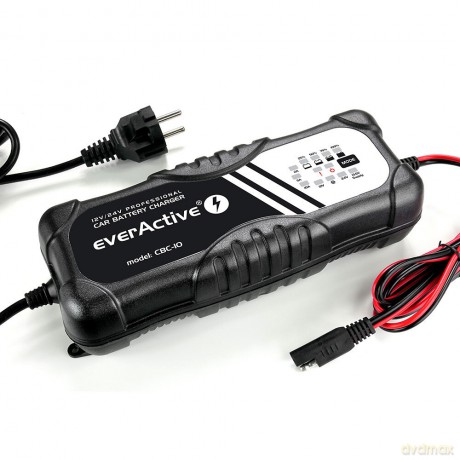 Prostownik samochodowy do akumulatora 12V/24V automatyczny CBC10