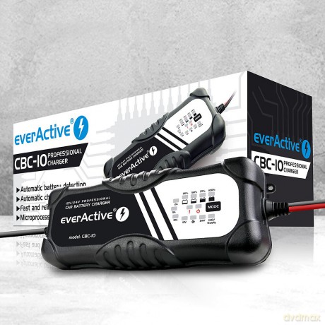 Prostownik samochodowy do akumulatora 12V/24V automatyczny CBC10