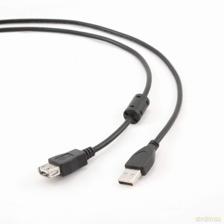 Przedłuzacz USB 2.0 typu AM-AF 4,5m FERRYT czarny