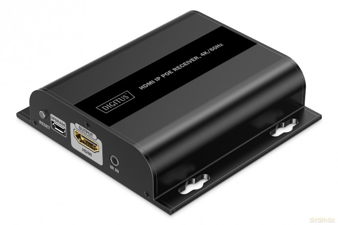 Przedłużacz (extender) po skrętce kat.6 HDMI 4K/60Hz przez IP 1G lub do 120m/200m z PoE - dodatkowy odbiornik do DS-55353