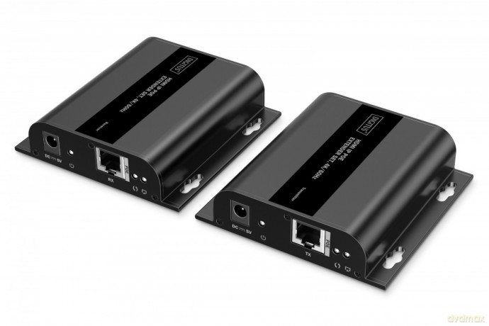 Przedłużacz (extender) po skrętce kat.6 HDMI 4K/60Hz przez IP 1G lub do 120m/200m z PoE, max. 253 odbiorniki, sterowanie IR - zestaw