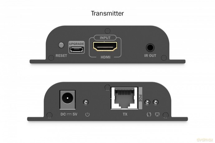 Przedłużacz (extender) po skrętce kat.6 HDMI 4K/60Hz przez IP 1G lub do 120m/200m z PoE, max. 253 odbiorniki, sterowanie IR - zestaw