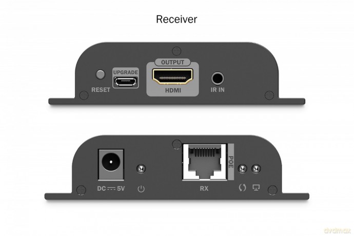 Przedłużacz (extender) po skrętce kat.6 HDMI 4K/60Hz przez IP 1G lub do 120m/200m z PoE, max. 253 odbiorniki, sterowanie IR - zestaw