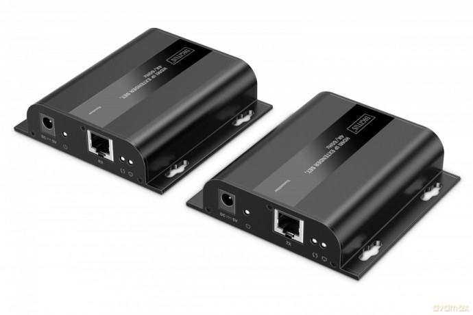 Przedłużacz (extender) po skrętce kat.6 HDMI 4K/60Hz przez IP 1G lub do 120m/200m, max. 253 odbiorniki, sterowanie IR - zestaw (odbiornik/nadajnik)