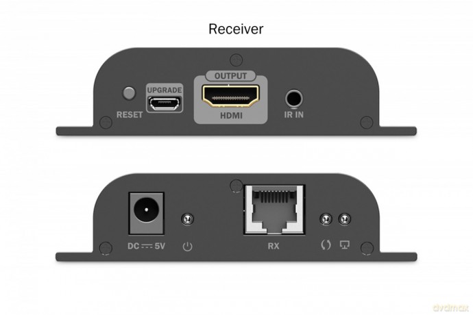 Przedłużacz (extender) po skrętce kat.6 HDMI 4K/60Hz przez IP 1G lub do 120m/200m, max. 253 odbiorniki, sterowanie IR - zestaw (odbiornik/nadajnik)