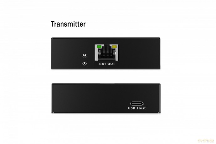 Przedłużacz (extender) po skrętce kat.6A USB 3.1 Gen1 do 100m, 3x USB-A, 1x USB-C do 5 Gbps, 1x RJ45 (Gigabit Ethernet) - zestaw (odbiornik/nadajnik)