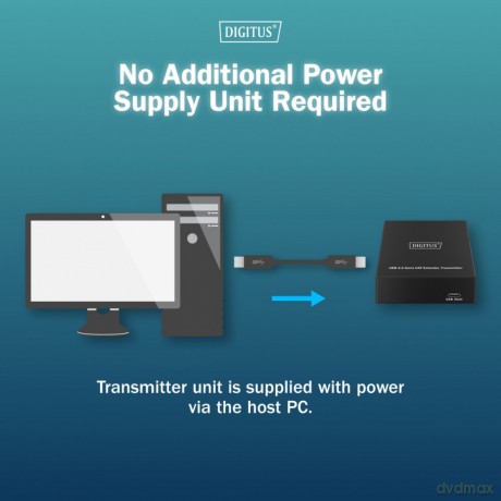 Przedłużacz (extender) po skrętce kat.6A USB 3.1 Gen1 do 100m, 3x USB-A, 1x USB-C do 5 Gbps, 1x RJ45 (Gigabit Ethernet) - zestaw (odbiornik/nadajnik)