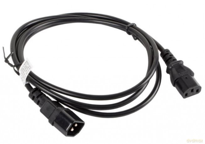 Przedłużacz kabla zasilającego IEC 320 C13 - C14 1.8M czarny