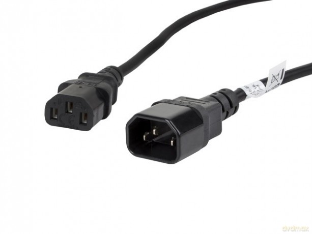 Przedłużacz kabla zasilającego IEC 320 C13 - C14 VDE 1.8M czarny