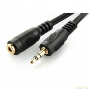 Przedłużacz Minijack M/F 5M Gold Stereo
