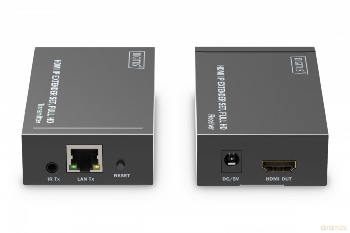 Przedłużacz/Extender HDMI 1080p 60Hz 120m po skrętce Cat.6/6A/7/8 HDCP 1.3 IR, zestaw