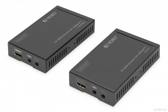 Przedłużacz/Extender HDMI HDBaseT do 70m po Cat.5e, 4K 30Hz UHD, HDCP 2.2, IR, z audio (zestaw)