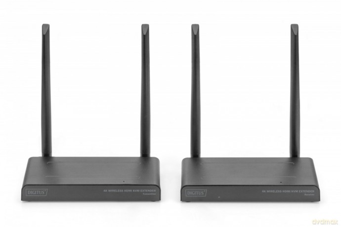 Przedłużacz/Extender KVM HDMI+USB bezprzewodowy 150m UHD 4K60Hz (zestaw)