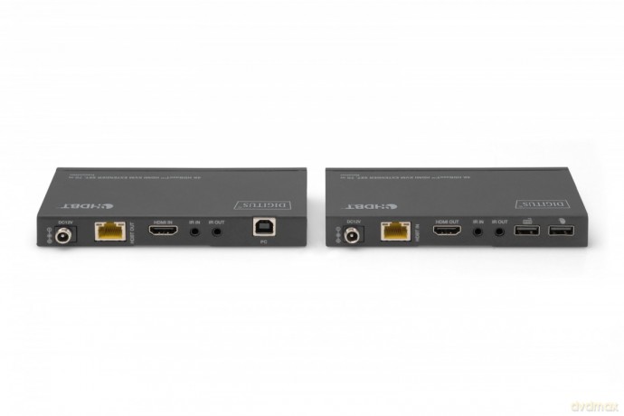 Przedłużacz/Extender KVM HDMI+USB HDBaseT 70m 4K30Hz HDCP 2.2 PoC (Power over Cable) audio IR zestaw