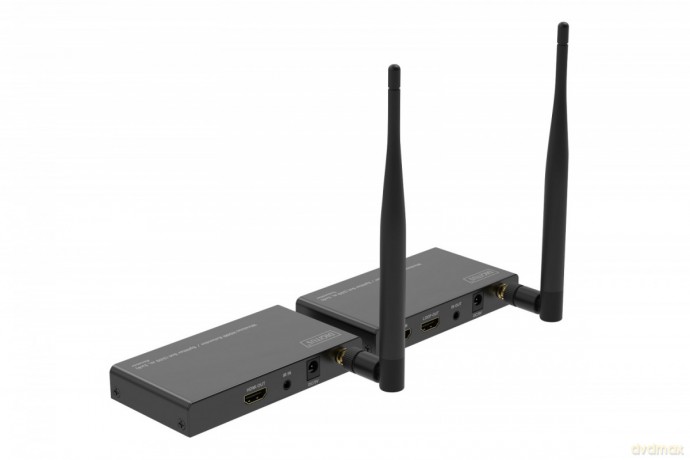 Przedłużacz/Extender splitter HDMI bezprzewodowy 100m 1080p 60Hz FHD 5GHz HDCP 1.3 (zestaw)