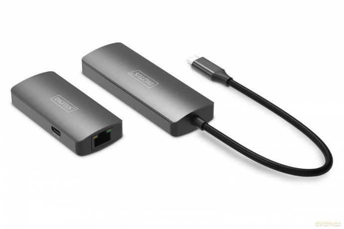 Przedłużacz/Extender USB-C - HDMI 30m po skrętce Cat.6 4K120Hz HDCP 2.3 (zestaw)