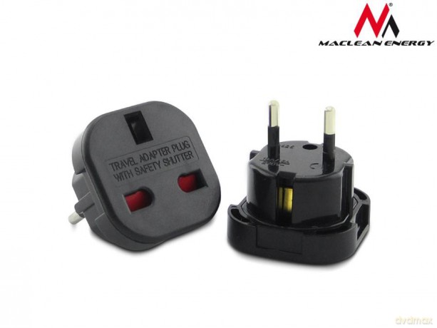 Przejściówka adapter EU na UK MCE72 Czarna