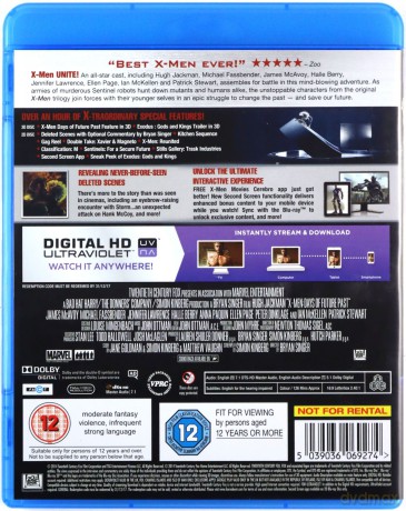 X-Men: Days of Future Past (X-Men: Przeszłość, Która Nadejdzie) [Blu-ray 3D]+[Blu-Ray]