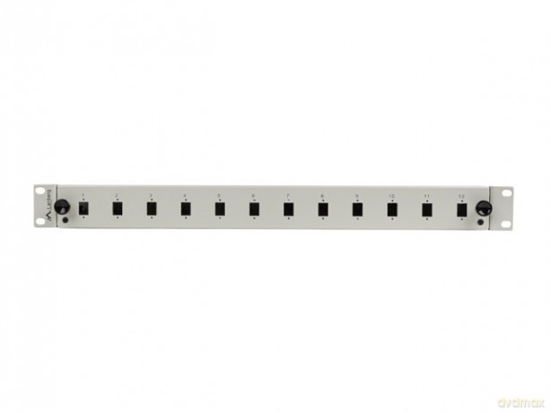 Przełącznica światłowodowa 12XSC simplex/12XLC duplex rack 19 1U szara + akcesoria