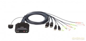 Przełącznik 2 portowy USB DP Cable KVM Switch CS22DP