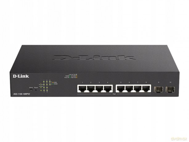Przełącznik DGS-1100-10MPV2 Switch 8GE PoE+ 2SFP