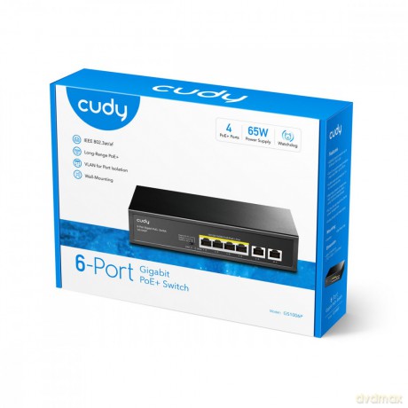 Przełącznik GS1006P 6-Port Gigabit PoE+ Switch 65W