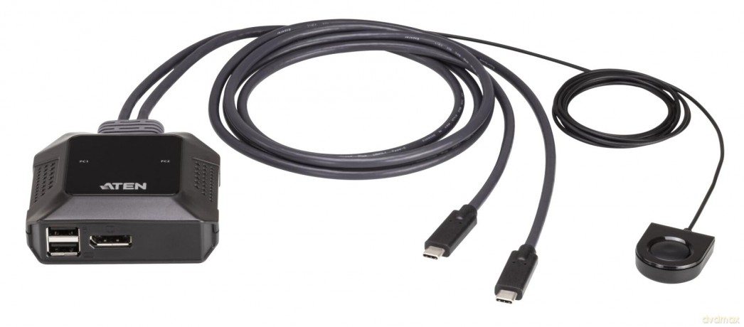 Przełącznik kablowy 2-portowy 4K USB-C DP KVM
