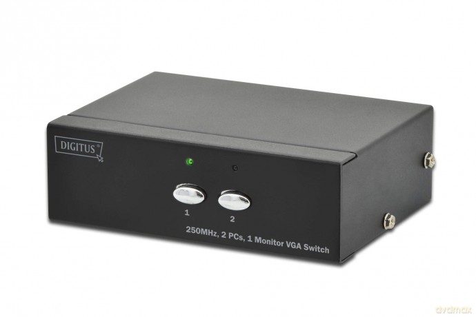 Przełącznik/Switch VGA 2-portowy, 250MHz 1080p 60Hz FHD