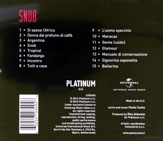 Paolo Conte: Snob [CD] 