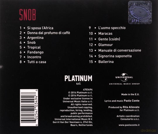 Paolo Conte: Snob [CD] 