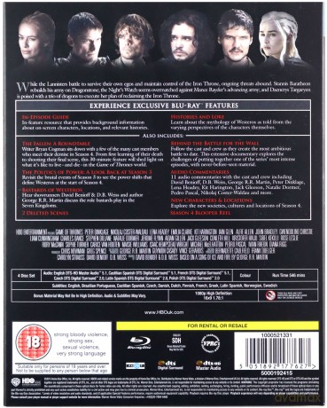 Gra o Tron Sezon 4 [4xBlu-Ray]