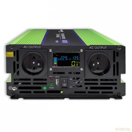 Przetwornica napięcia Monolith | ładowanie baterii | UPS | 2500W | 5000W | 12V na 230V | Czysty Sinus | LCD
