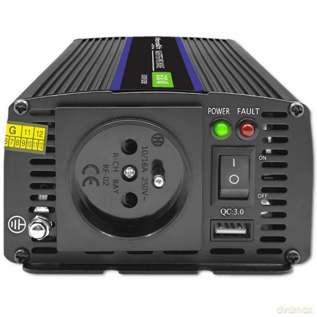 Przetwornica napięcia Monolith 600 MS Wave | 12V na 230V | 300/600W | USB