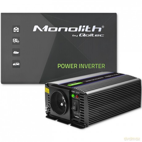 Przetwornica napięcia Monolith 600 MS Wave | 12V na 230V | 300/600W | USB