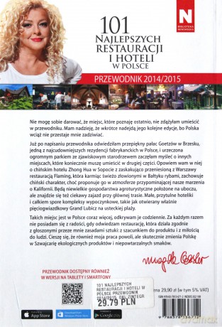 101 najlepszych restauracji i hoteli w Polsce - Magda Gessler [KSIĄŻKA] 