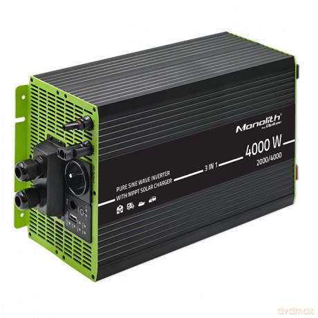 Przetwornica solarna 3w1 z funkcją ładowania AC | MPPT | UPS | ATS | 2000W | 4000W | 12V n 230V | Czysty Sinus