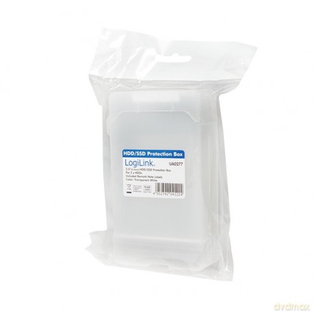 Pudełko ochronne 2xHDD 2.5 cala, transparentne