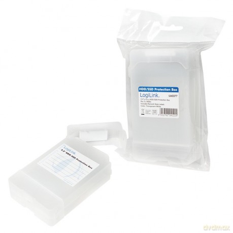 Pudełko ochronne 2xHDD 2.5 cala, transparentne