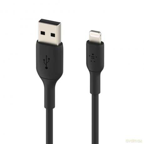 PVC USB-A to Lig htning 1m Black