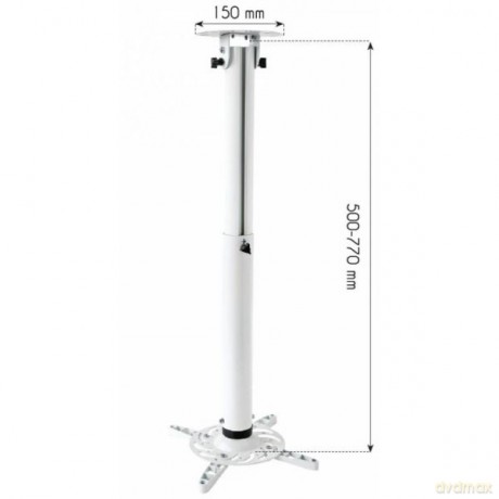 Ramię do projektora 50-77cm sufitowe, 15kg białe